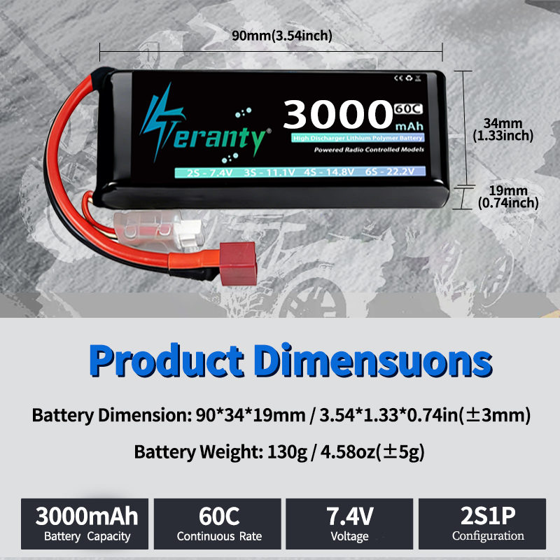 TERANTY 2S 3000mAh Lipo Batter - đánh giá và giá Fpv Drone Battery