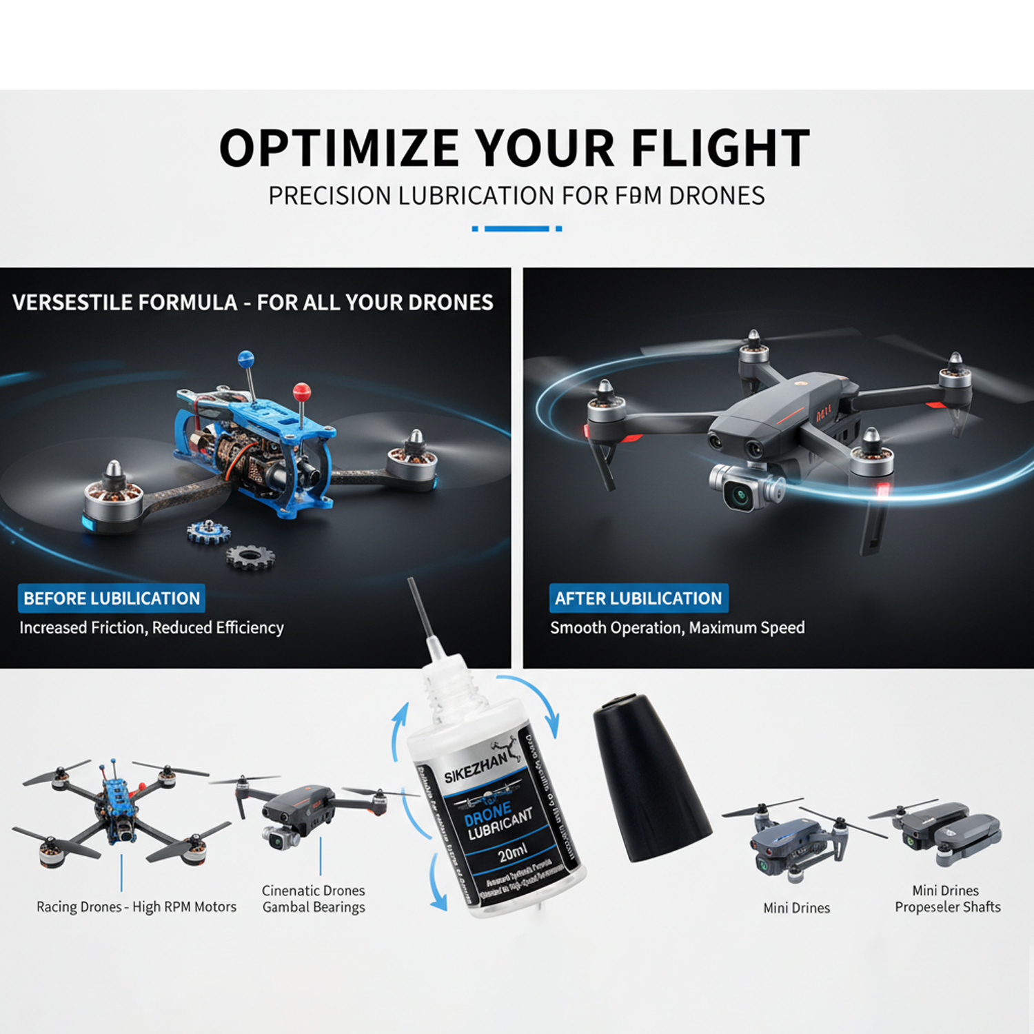 Micro Drone Motor Bearing Lubr - đánh giá và giá Fpv Drone Quadcopter