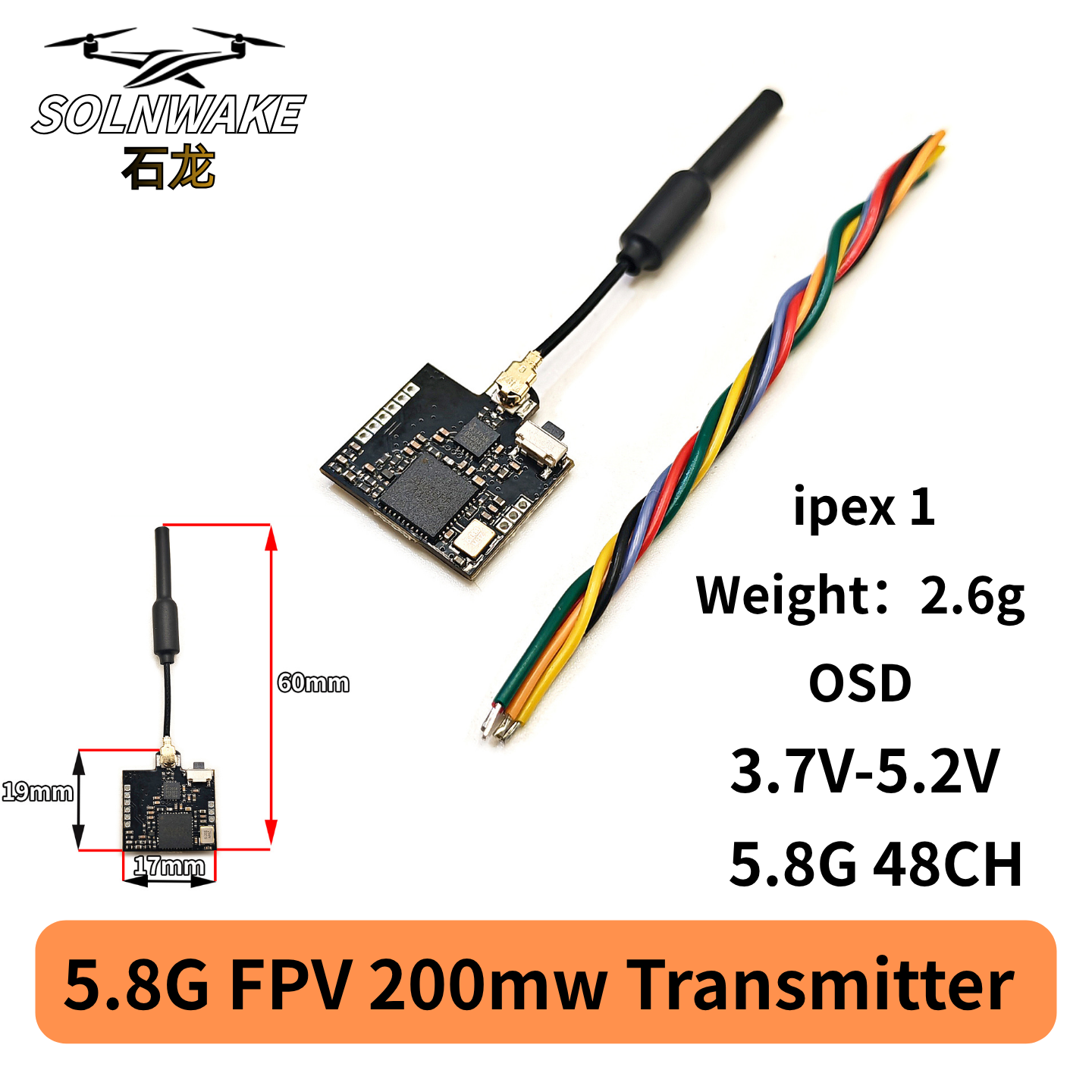 SLONWAKE Nano 5.8G 48CH 200mW  - đánh giá và giá Fpv Drone Transmitter