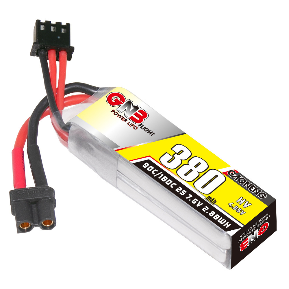 GNB 2S 7.6V 380mAh 90C/180C Li - đánh giá và giá Fpv Drone Battery