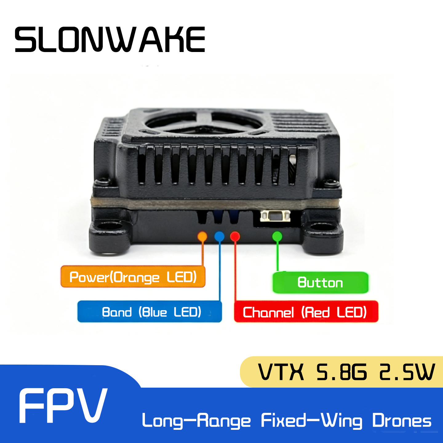 SLONWAKE 5.8G 48CH FPV Transmi - đánh giá và giá Fpv Drone Transmitter