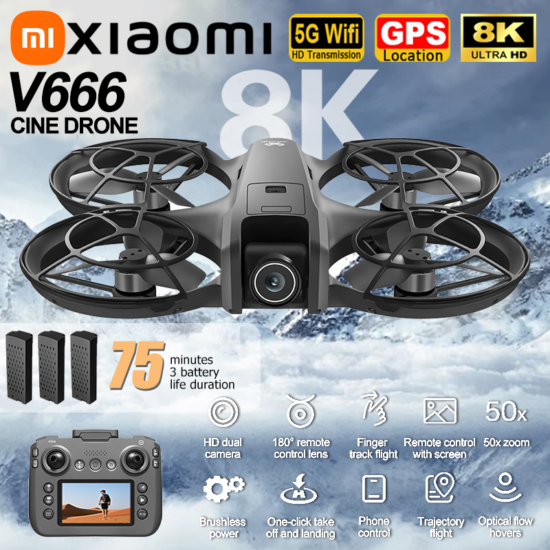 Xiaomi V666 Drone 8K Aerial HD - đánh giá và giá Fpv Drone Charger